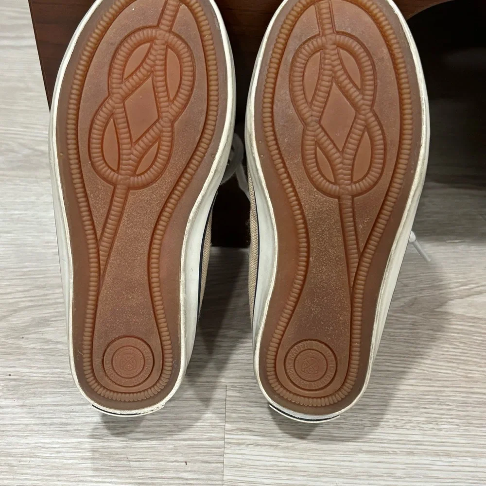 Polo by Ralph Lauren Tan and Black Kids Boat Shoes (size 10.5)